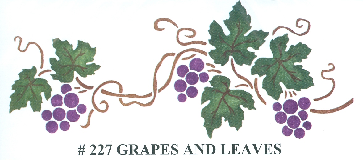 BEV00227 Grapes and Leaves